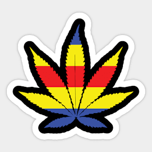 Romania Pot Leaf Sticker